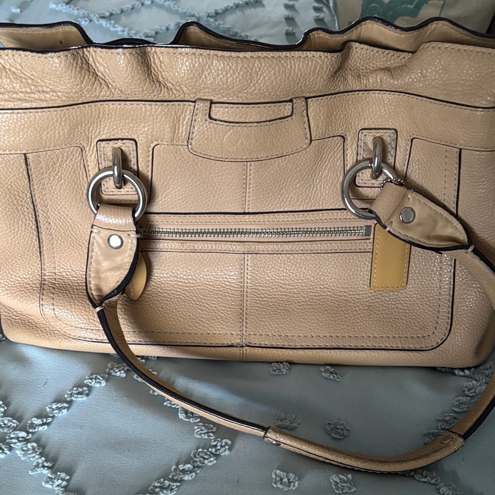 Coach Tan Leather Shoulder Bag